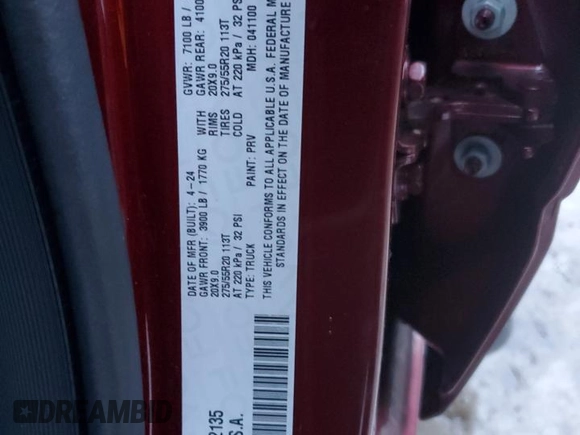 2025 Ram 1500 Big Horn with VIN 1C6SRFFP8SN522135, listed as a Copart auction lot 42783895 with 1,838 mi miles and Salvage Title. Bid and sale history available at carsss.com. Image 12.