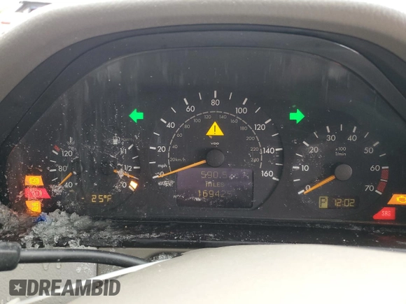 2002 Mercedes-Benz E-Class with VIN WDBJF82J82X063668, listed as a Copart auction lot 48144765 with 169,425 mi miles and Salvage Title. Bid and sale history available at carsss.com. Image 9.