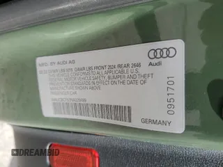 2022 Audi A5 Sportback Premium Plus with VIN WAUCBCF53NA029499, listed as a Copart auction lot 44242854 with 11,331 mi miles. Bid and sale history available at carsss.com. Image 13.