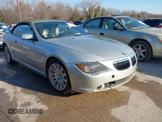 2004 BMW 6 Series 645Ci with VIN WBAEK73404B320188, listed as a IAAI auction lot 41341111 with 126,233 mi miles. Bid and sale history available at carsss.com. Image 1.