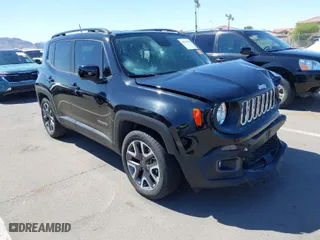 2018 Jeep Renegade Latitude with VIN ZACCJABB1JPH64465, listed as a IAAI auction lot 41835993 with 60,832 mi miles. Bid and sale history available at carsss.com. Image 1.