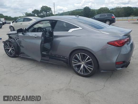 2018 Infiniti Q60 Luxe with VIN JN1EV7EL3JM392486, listed as a Copart auction lot 63526845 with 86,749 mi miles and Salvage title. Bid and sale history available at DreamBid. Image 2.