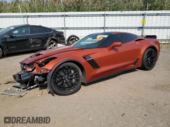 2015 Chevrolet Corvette Z06 3LZ with VIN 1G1YU2D61F5604792, listed as a Copart auction lot 69976954 with 16,658 mi miles and Salvage Title. Bid and sale history available at carsss.com. Image 1.