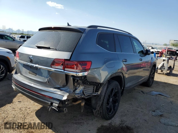 2023 Volkswagen Atlas SE with VIN 1V2WP2CA4PC553201, listed as a Copart auction lot 71232234 with 22,828 mi miles and Salvage title. Bid and sale history available at DreamBid. Image 3.