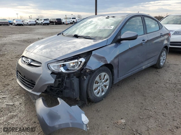 2017 Hyundai Accent SE with VIN KMHCT4AE1HU313886, listed as a Copart auction lot 51102785 with 133,073 mi miles and Salvage Title. Bid and sale history available at carsss.com. Image 1.