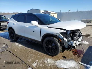 2022 Chevrolet Blazer RS with VIN 3GNKBKRS1NS152170, listed as a Copart auction lot 45322235 with 30,025 mi miles and Salvage title. Bid and sale history available at DreamBid. Image 4.