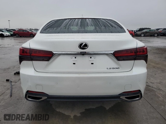 2022 Lexus LS with VIN JTHD51FF7N5015883, listed as a Copart auction lot 45516195 with 20,683 mi miles and Salvage Title. Bid and sale history available at carsss.com. Image 6.