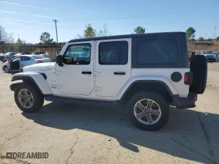 2018 Jeep Wrangler Unlimited Sahara with VIN 1C4HJXEGXJW256546, listed as a Copart auction lot 50551195 with 57,471 mi miles and Clean Title. Bid and sale history available at carsss.com. Image 2.