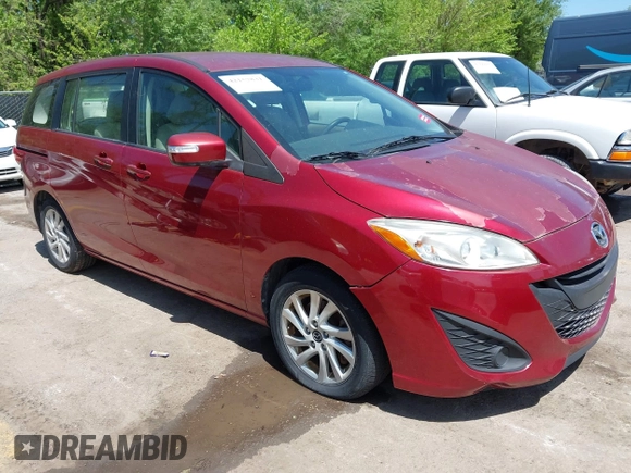 2013 Mazda 5 Sport with VIN JM1CW2BLXD0150993, listed as a IAAI auction lot 42157831 with 166,816 mi miles. Bid and sale history available at carsss.com. Image 1.