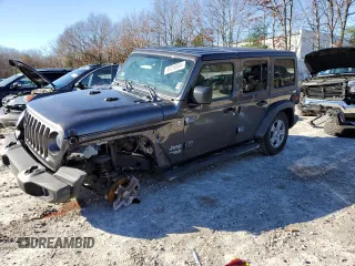2019 Jeep Wrangler Unlimited Sport with VIN 1C4HJXDG4KW617918, listed as a Copart auction lot 81230004 with 55,621 mi miles and Non repairable. Bid and sale history available at DreamBid. Image 1.