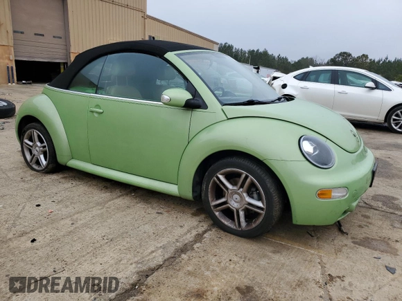2005 Volkswagen Beetle GLS with VIN 3VWCD31Y15M316435, listed as a Copart auction lot 43012955 with 99,428 mi miles and Salvage title. Bid and sale history available at DreamBid. Image 4.