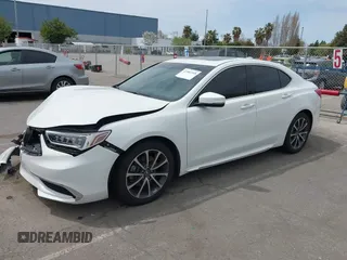 2018 Acura TLX w/Technology Pkg with VIN 19UUB3F59JA000947, listed as a IAAI auction lot 41981918 with 61,187 mi miles. Bid and sale history available at carsss.com. Image 2.