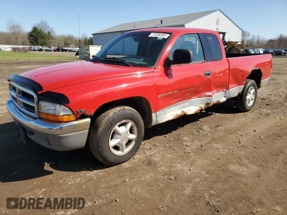 1997 Dodge Dakota with VIN 1B7GL23Y4VS156802, listed as a Copart auction lot 51536585 with 188,403 mi miles and Salvage Title. Bid and sale history available at carsss.com. Image 1.