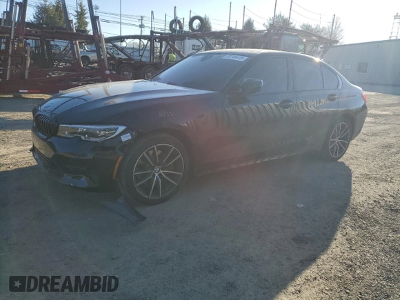 2020 BMW 3 Series 330i xDrive with VIN 3MW5R7J04L8B23519, listed as a Copart auction lot 50749415 with 103,324 mi miles and Salvage Title. Bid and sale history available at carsss.com. Image 1.