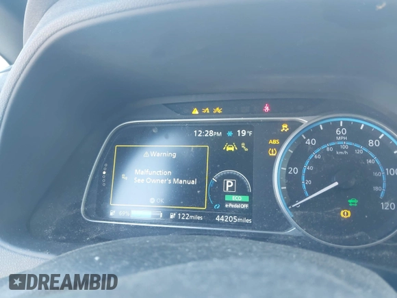 2022 Nissan LEAF SV Plus with VIN 1N4BZ1CV6NC552738, listed as a IAAI auction lot 41383500 with 44,205 mi miles and . Bid and sale history available at DreamBid. Image 17.
