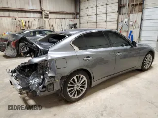 2023 Infiniti Q50 Luxe with VIN JN1EV7BP9PM512226, listed as a Copart auction lot 56002275 with 29,865 mi miles and Salvage title. Bid and sale history available at DreamBid. Image 3.
