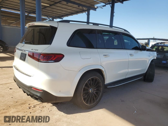 2021 Mercedes-Benz GLS with VIN 4JGFF8KE1MA391073, listed as a Copart auction lot 89348815 with 0 mi miles and Salvage Title. Bid and sale history available at carsss.com. Image 3.
