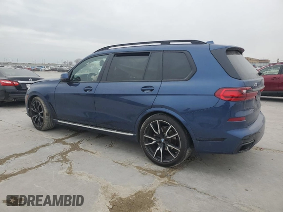 2022 BMW X7 xDrive40i with VIN 5UXCW2C04N9K27194, listed as a Copart auction lot 89009155 with 0 mi miles and Salvage Title. Bid and sale history available at carsss.com. Image 2.