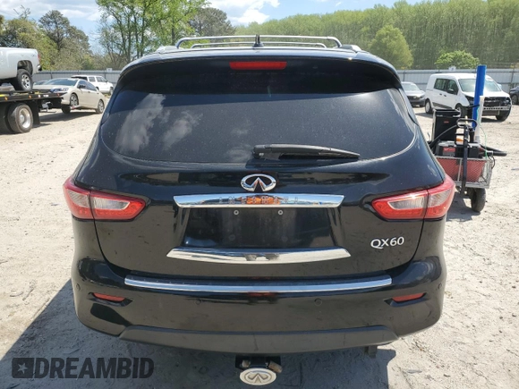 2014 Infiniti QX60 with VIN 5N1AL0MM2EC524471, listed as a Copart auction lot 52553095 with 187,409 mi miles and Salvage Title. Bid and sale history available at DreamBid. Image 6.