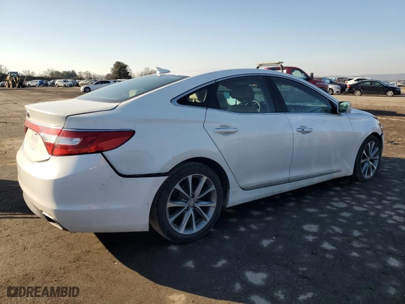 2015 Hyundai Azera with VIN KMHFG4JG7FA442796, listed as a Copart auction lot 45759345 with 129,040 mi miles and Salvage Title. Bid and sale history available at carsss.com. Image 3.