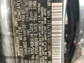 2007 Hyundai Tucson SE with VIN KM8JN12D07U637321, listed as a Copart auction lot 42730925 with 293,617 mi miles and Salvage Title. Bid and sale history available at carsss.com. Image 15.