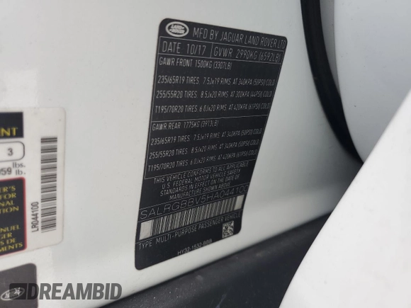 2017 Land Rover Discovery SE z VIN SALRGBBV5HA044100, wystawiony jako Copart lot #56499245 z przebiegiem 69 573 mil mil oraz Tytuł czysty. Historia ofert i sprzedaży dostępna na DreamBid. Obrazek 13.
