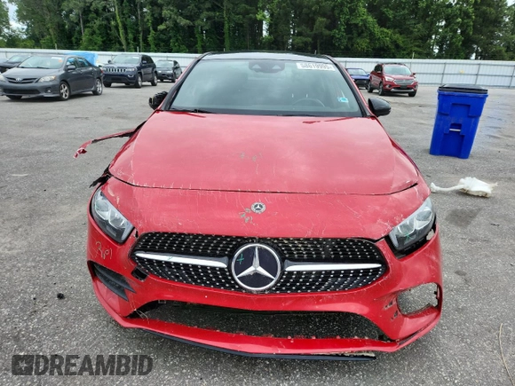 2020 Mercedes-Benz A 220 with VIN W1K3G4EB9LW045729, listed as a Copart auction lot 58619995 with 56,646 mi miles and Salvage title. Bid and sale history available at DreamBid. Image 5.