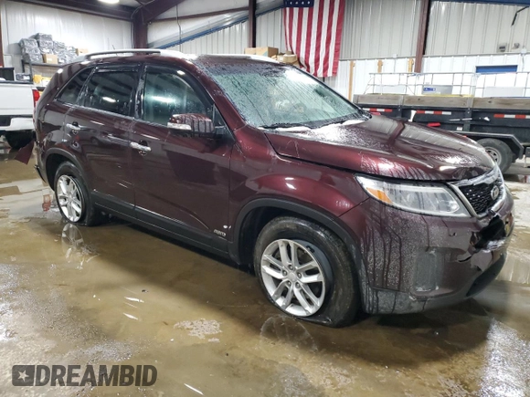 2014 Kia Sorento LX with VIN 5XYKTDA73EG427077, listed as a Copart auction lot 45952605 with 121,234 mi miles and Salvage Title. Bid and sale history available at carsss.com. Image 4.