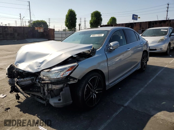 2017 Honda Accord Touring with VIN 1HGCR3F91HA016581, listed as a Copart auction lot 60517085 with 99,182 mi miles and Salvage title. Bid and sale history available at DreamBid. Image 1.