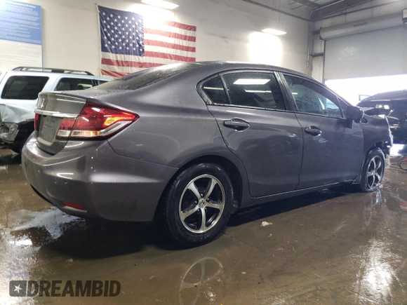 2015 Honda Civic Sedan SE with VIN 19XFB2F78FE246430, listed as a Copart auction lot 51172135 with 69,857 mi miles and Salvage Title. Bid and sale history available at carsss.com. Image 3.