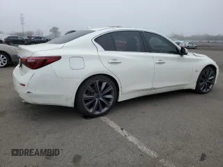 2017 Infiniti Q50 2.0t with VIN JN1CV7ARXHM682249, listed as a Copart auction lot 49639315 with 71,362 mi miles and Salvage Title. Bid and sale history available at carsss.com. Image 3.