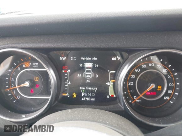2022 Jeep Wrangler Unlimited Sahara with VIN 1C4HJXEN3NW222744, listed as a IAAI auction lot 41855313 with 43,780 mi miles and . Bid and sale history available at DreamBid. Image 7.