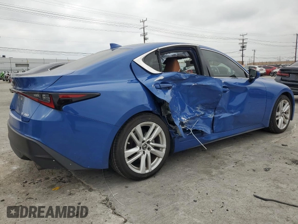 2022 Lexus IS with VIN JTHAA1D26N5122731, listed as a Copart auction lot 50445945 with 42,388 mi miles and Salvage Title. Bid and sale history available at carsss.com. Image 3.