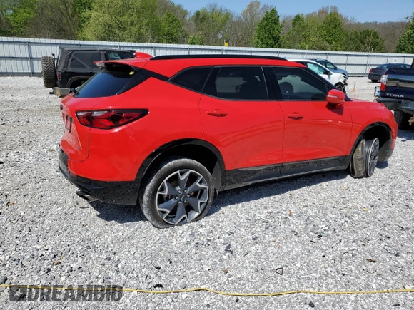 2019 Chevrolet Blazer RS with VIN 3GNKBERS2KS689711, listed as a Copart auction lot 52460175 with 86,712 mi miles and Salvage title. Bid and sale history available at DreamBid. Image 3.