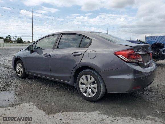 2015 Honda Civic Sedan LX with VIN 19XFB2F51FE120764, listed as a Copart auction lot 52096145 with 203,167 mi miles and Salvage Title. Bid and sale history available at carsss.com. Image 2.