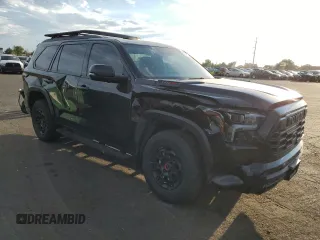 2023 Toyota Sequoia SR5 with VIN 7SVAAABA5PX001259, listed as a Copart auction lot 62706504 with 20,865 mi miles and Salvage Title. Bid and sale history available at carsss.com. Image 4.
