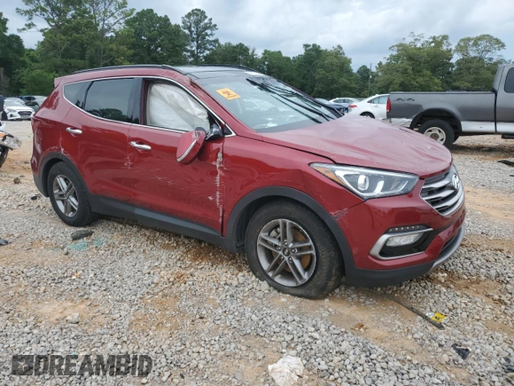 2017 Hyundai Santa Fe 2.4L with VIN 5XYZU3LB2HG399557, listed as a Copart auction lot 58777505 with 69,428 mi miles and Salvage title. Bid and sale history available at DreamBid. Image 4.