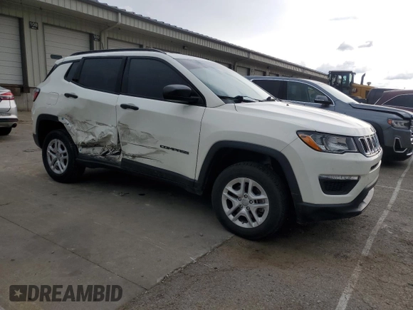 2017 Jeep Compass Sport с VIN 3C4NJDAB5HT620576, выставлен на аукционе Copart как лот 55347785 с пробегом 52 887 миль миль и Списание • Salvage title. История ставок и продаж доступна на DreamBid. Изображение 4.
