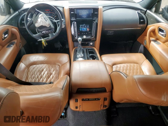 2021 Infiniti QX80 SENSORY with VIN JN8AZ2BE0M9267630, listed as a Copart auction lot 47590705 with 114,051 mi miles and Salvage Title. Bid and sale history available at carsss.com. Image 8.