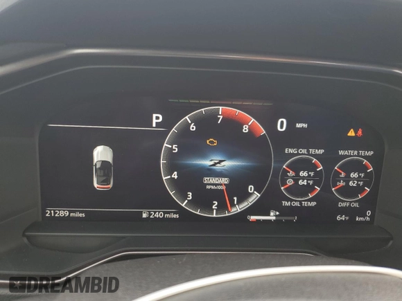 2024 Nissan Z Performance z VIN JN1BZ4BH6RM361251, wystawiony jako Copart lot #54354075 z przebiegiem 21 289 mil mil oraz Szkoda całkowita • Salvage title. Historia ofert i sprzedaży dostępna na DreamBid. Obrazek 9.