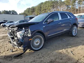 2024 Cadillac XT5 FWD Premium Luxury with VIN 1GYKNCR43RZ749766, listed as a Copart auction lot 80264854 with 3,279 mi miles and Salvage Title. Bid and sale history available at carsss.com. Image 1.