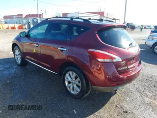 2012 Nissan Murano SL with VIN JN8AZ1MW7CW211779, listed as a IAAI auction lot 41819653 with 108,101 mi miles and . Bid and sale history available at DreamBid. Image 3.