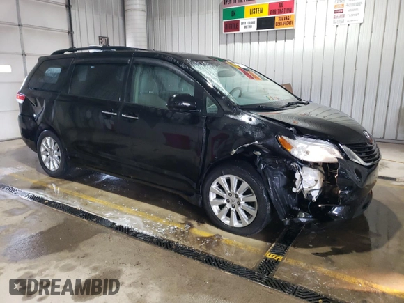 2012 Toyota Sienna XLE with VIN 5TDDK3DC9CS047319, listed as a Copart auction lot 53173405 with 198,654 mi miles and Salvage Title. Bid and sale history available at carsss.com. Image 4.