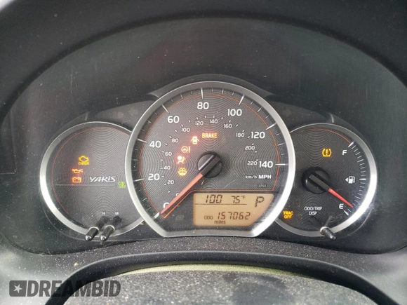 2012 Toyota Yaris L with VIN JTDKTUD30CD528470, listed as a Copart auction lot 79952414 with 157,062 mi miles and Salvage Title. Bid and sale history available at DreamBid. Image 9.