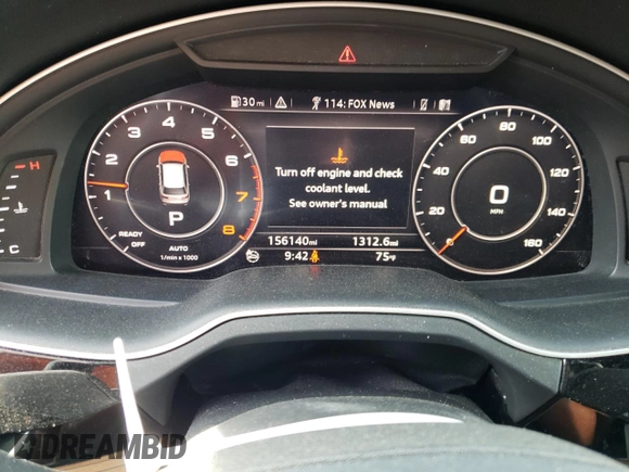 2017 Audi Q7 Prestige with VIN WA1VAAF78HD056506, listed as a Copart auction lot 53528145 with 156,140 mi miles and Salvage title. Bid and sale history available at DreamBid. Image 9.