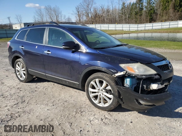 2012 Mazda CX-9 Grand Touring with VIN JM3TB3DV7C0350249, listed as a Copart auction lot 53088555 with 184,240 mi miles and Salvage Title. Bid and sale history available at carsss.com. Image 4.
