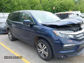 2018 Honda Pilot EX-L with VIN 5FNYF6H57JB046433, listed as a IAAI auction lot 42296714 with Not provided miles and . Bid and sale history available at DreamBid. Image 1.