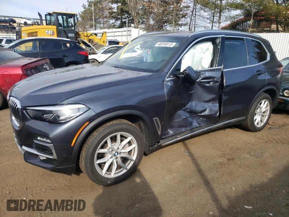 2021 BMW X5 xDrive40i with VIN 5UXCR6C0XM9F38757, listed as a Copart auction lot 46938813 with 0 mi miles. Bid and sale history available at carsss.com. Image 1.