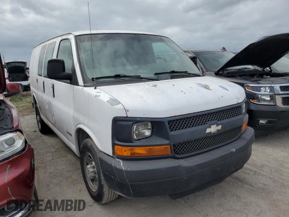 2003 Chevrolet Express Cargo with VIN 1GCGG25V931223419, listed as a Copart auction lot 76194064 with Not Provided miles and Salvage Title. Bid and sale history available at DreamBid. Image 4.