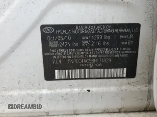 2011 Hyundai Sonata Limited with VIN 5NPEC4AC5BH171829, listed as a Copart auction lot 50972845 with 182,273 mi miles and Salvage Title. Bid and sale history available at DreamBid. Image 14.